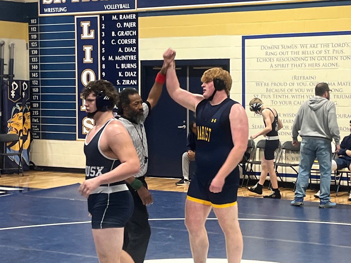 So proud of <a href="/markham_sam_/">Sam Markham</a> .  At a time when most seniors would want to relax, he shed weight and joined wrestling so that we did not have forfeits.  Never wrestled before!!  TEAM>me <a href="/MaristBooster/">Marist Athletics</a> <a href="/MaristRecruits/">Marist Football Recruits</a> <a href="/MaristMST/">MaristMST</a>