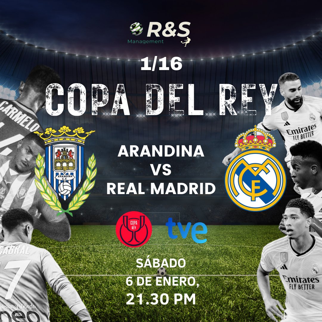 SergioCuervoTLP's tweet photo. Duelo historico hoy en Aranda.
Día mágico para nuestros chicos.
Dia de reyes.
Noche para soñar!!!!!
🏆iNOCHE DE COPA! 1/16
🆚️ @realmadrid &amp; @arandinacf
⏰️21:30
🏟 J.C. Higuero
#CopaDelRey
#FamilyRyS #arandinacf
#RealMadrid #NoticiasFutbol
#ReyesMagos https://t.co/U7jZTbOjze
