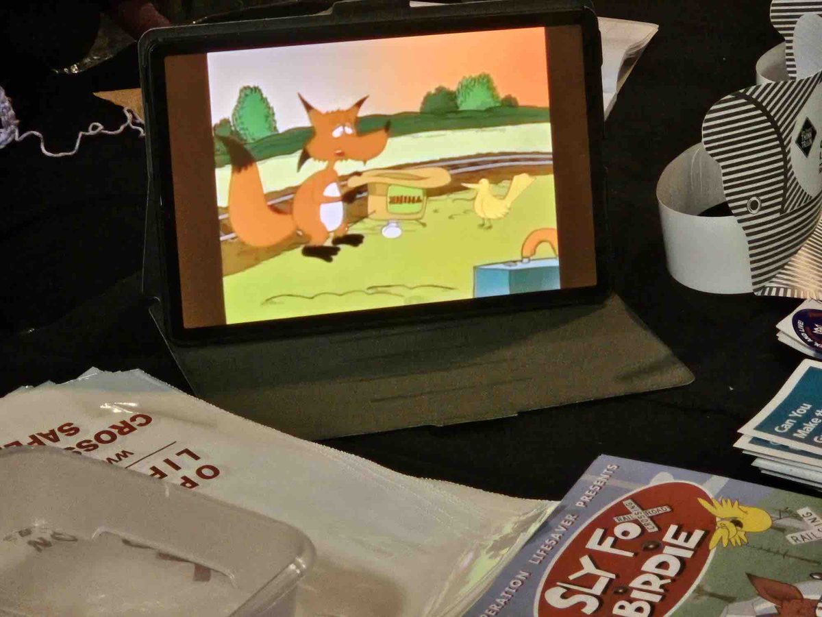 When was the last time you saw #SlyFox and #Birdie sharing our #railsafety messages? They’re still helping to #stoptracktragedies on our website, YouTube and even at events!