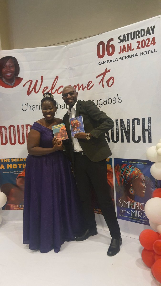 DicksonMushabe's tweet photo. Congratulations @CharityByarugab upon launching of your 2 #books 🎊 . I welcome you to the authors world... @greeningaf is so proud of you.. #DoublebookLaunch #2books https://t.co/VnJjl1nFuf
