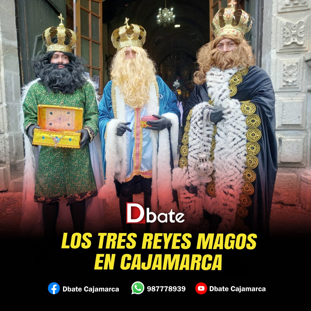 Dbatecajamarca's tweet photo. Como es costumbre cada año, en #Cajamarca el 6 de enero se celebra el Día de los #ReyesMagos, o también conocido como Bajada de Reyes. Sin duda, es una de las celebraciones más importantes del año, junto a Navidad y Año nuevo. @Dbatecajamarca https://t.co/4mt9R8SKHz