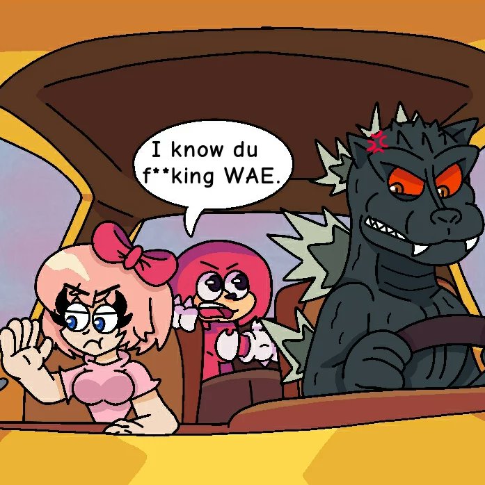 Harrythe_demon's tweet photo. Ugandan Knuckles know du WAE. #godzilla #finalgoji #godzillafinalwars #ugandanknuckle #ddlc #ddlcsayori #gojira https://t.co/whL4frWYUg