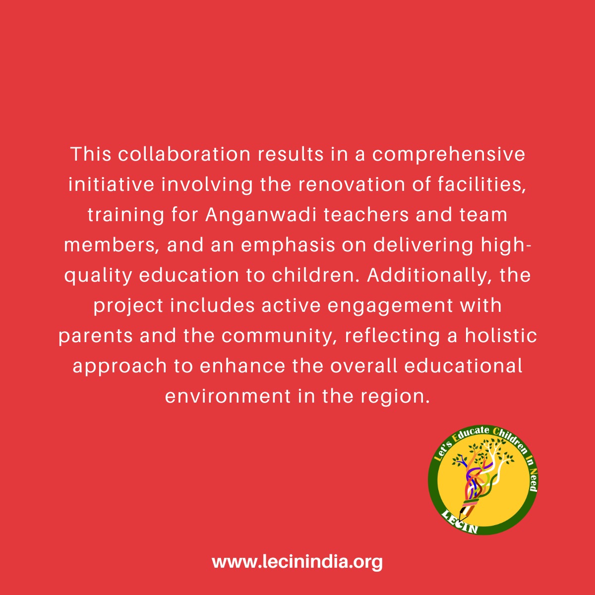 LECINIndia's tweet photo. We are happy to share that Ms. Poonam Tiwari, District Program Officer (DPO) at ICDS, has granted LECIN approval to collaborate with 1200 Anganwadis in the Gautam Buddha Nagar area. 
#Anganwadi #Childcare #EarlyChildhoodEducation 
 #ICDS #LECIN https://t.co/7kr6DATSAp