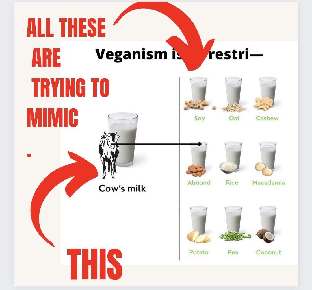 CarnivoreIs's tweet photo. If it's not restrictive, why do they have a thousand different methods of trying to recreate the one food they really want? https://t.co/olQmgpf8eb