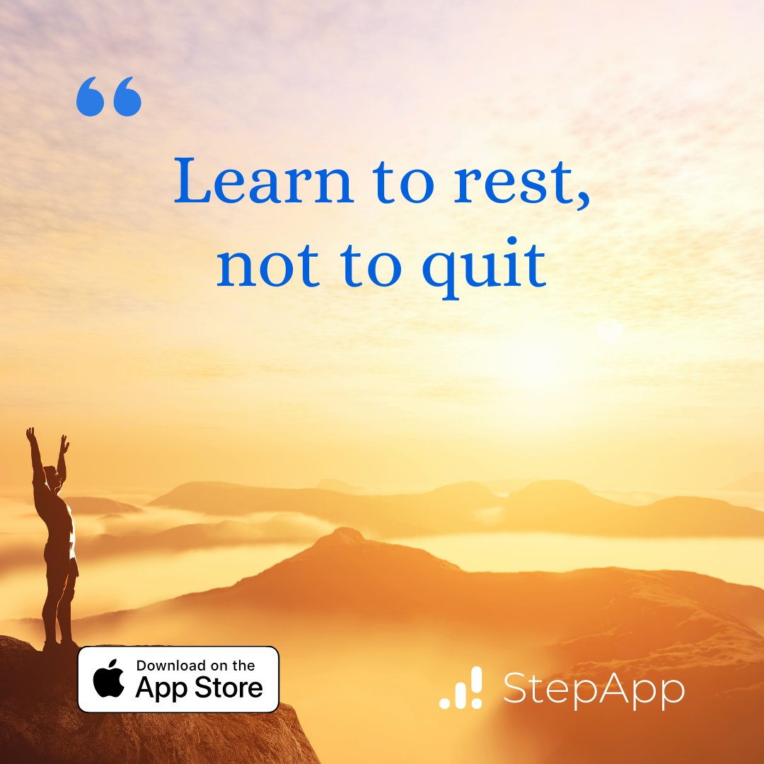 StepAppInc's tweet image. Learn to Rest 😉

#theStepApp #StepAppInc #SelfImprovement #WellBeing #Productivity #quoteoftheday