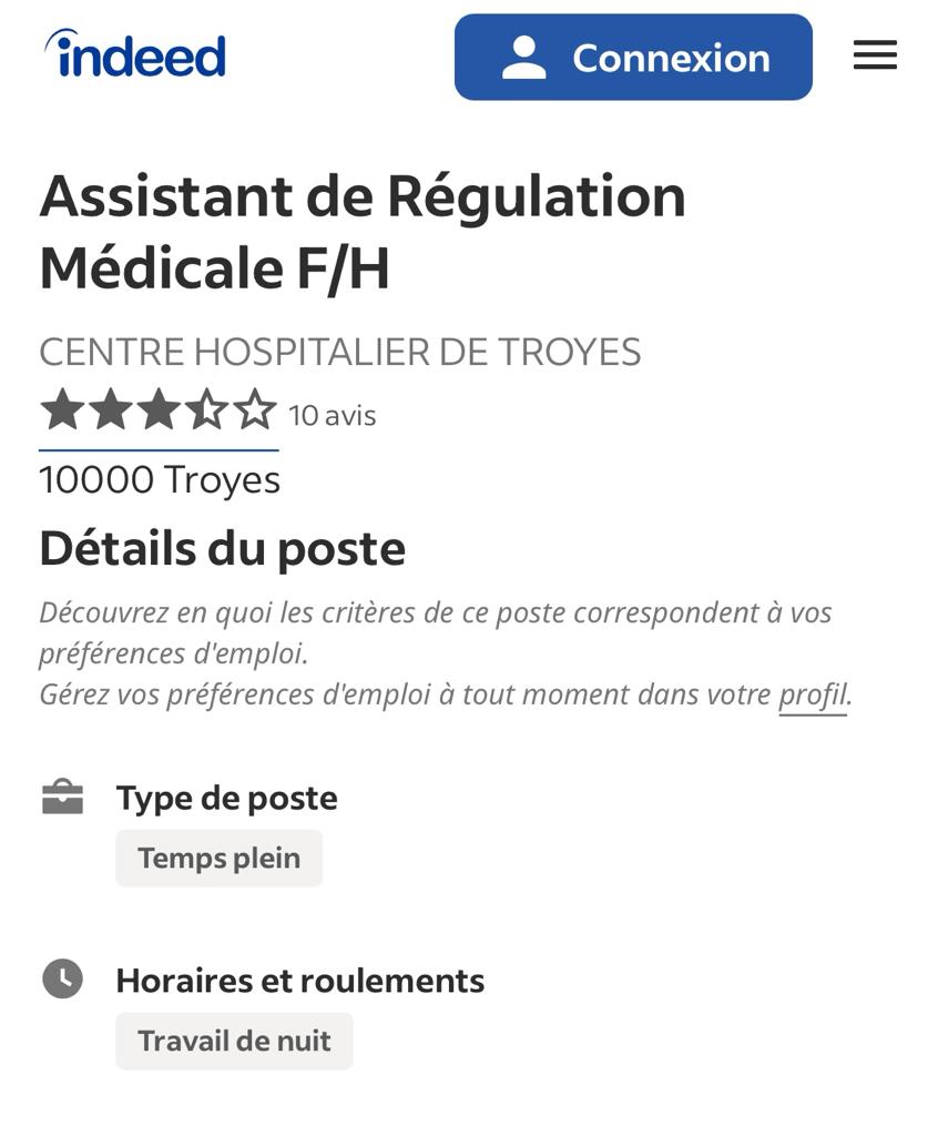 AFARM_SAMU's tweet photo. [ 🏥 Offre d'Emploi - #ARM 🏥 ]

#AFARM #appelsurgencessante #SAMU #regulationmedicale #urgences

Le #samu33, CHU de #BORDEAUX  
Le #samu10, CH de #Troyes 
Sont en recherche d'ARM pour leur #CRRA15 https://t.co/IXDe9HQ6Zn