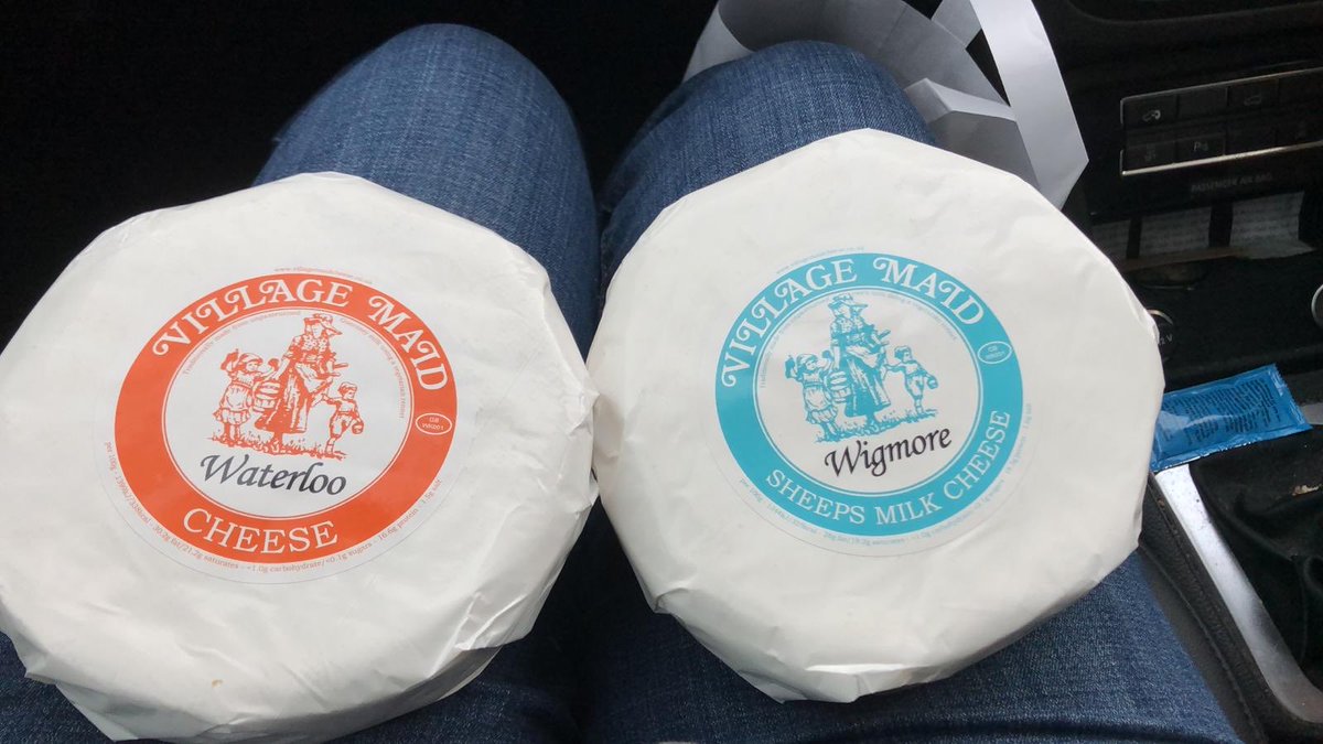 Simon_Gandy's tweet photo. By wonderful fortune, have briefly become the proud owners of the two best #cheese in the world, ⁦@VillageMaid⁩ #Waterloo and #Wigmore. Suspect the ownership will be fleeting… https://t.co/vka9zgRdBc