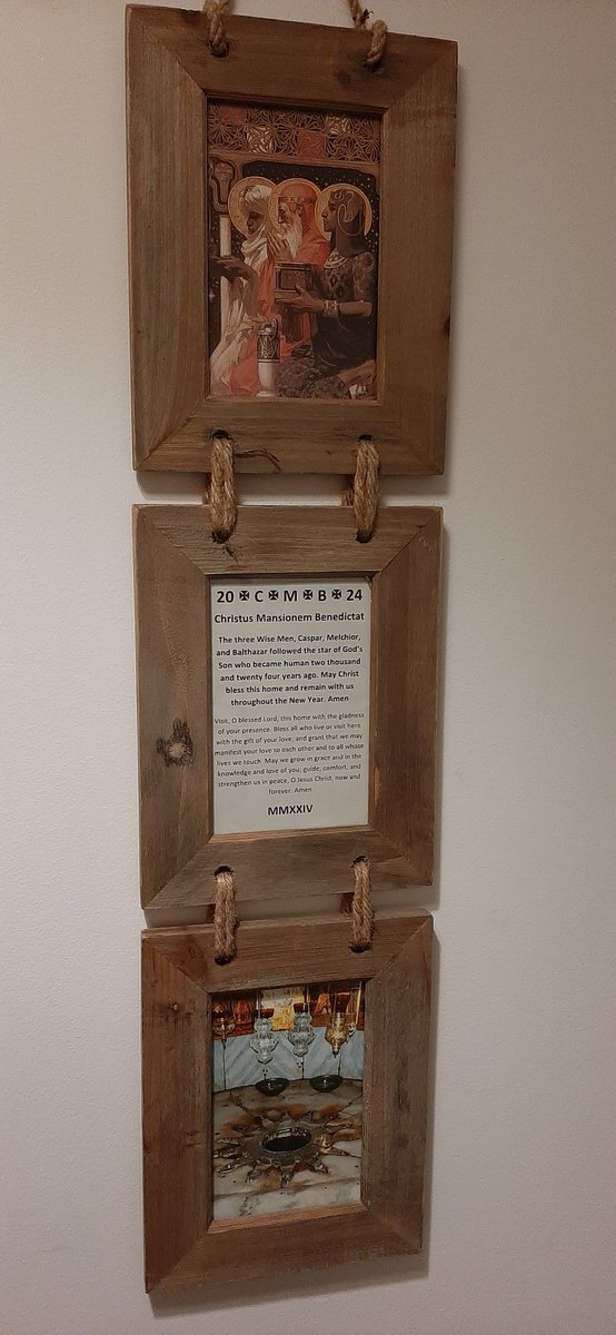 Ichthus_Xian's tweet image. #Epiphany #Houseblessing - Since I'm not allowed to use chalk, this is my house blessing done. #HappyEpiphany