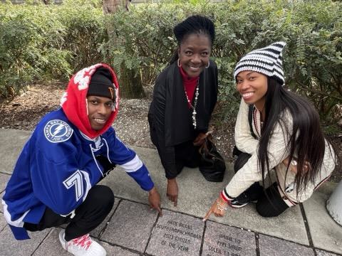 DFSTampaBay's tweet photo. A beautiful day to gather and see Katie McGill's personalized paver reflecting the 2023 Citizen Of The Year award from the South Tampa Chamber a few weeks ago! https://t.co/4zZ4DnFwC2