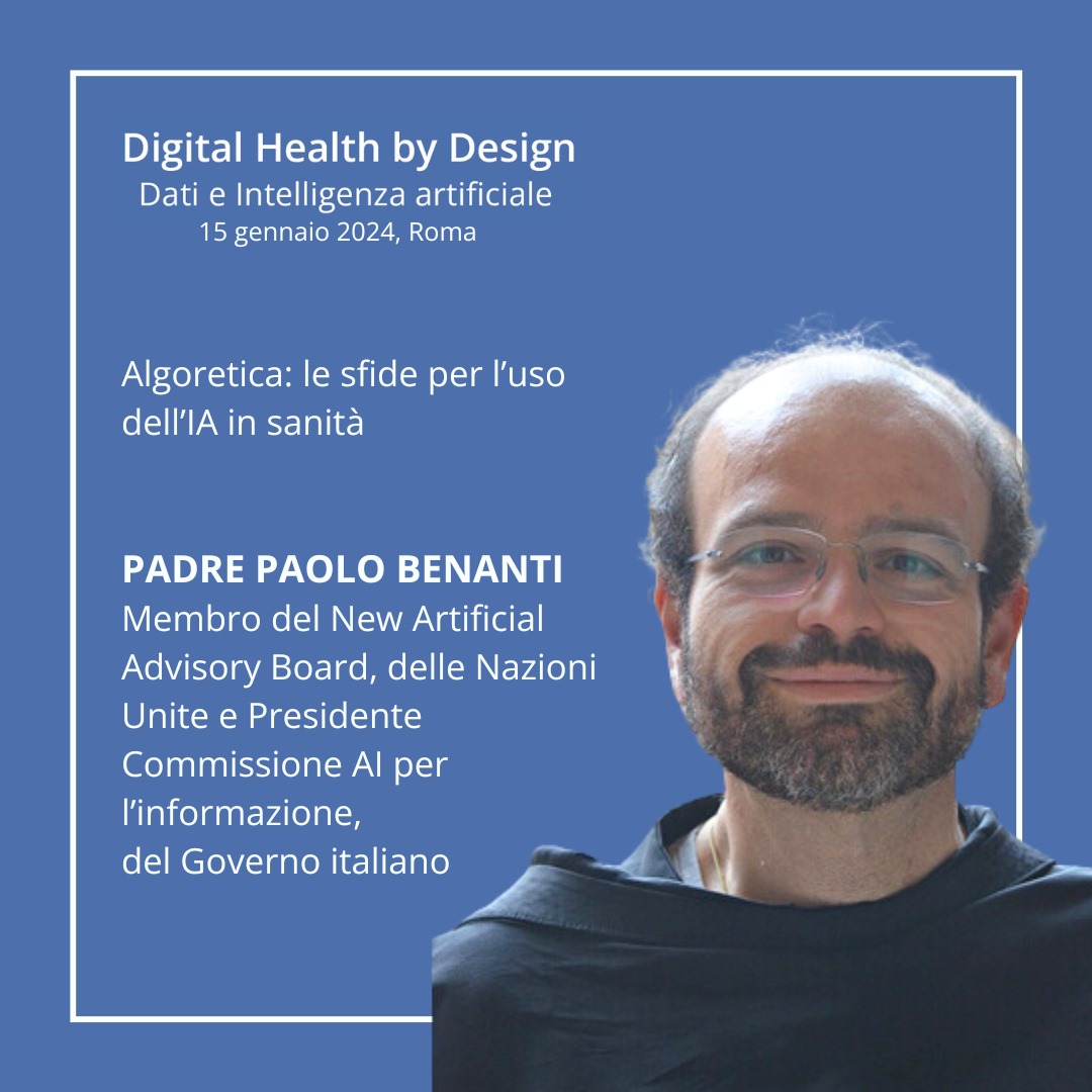 Complimenti a <a href="/paolobenanti/">Paolo Benanti</a> per la nomina a Presidente della Commissione #AI per l'informazione!

Il #15gennaio sarà con noi al "Digital Health by Design. Dati e IA" per parlare di: “Algoretica: le sfide per l’uso dell’AI in #sanità”. Non mancate!

👉Info: culturesrl.eu