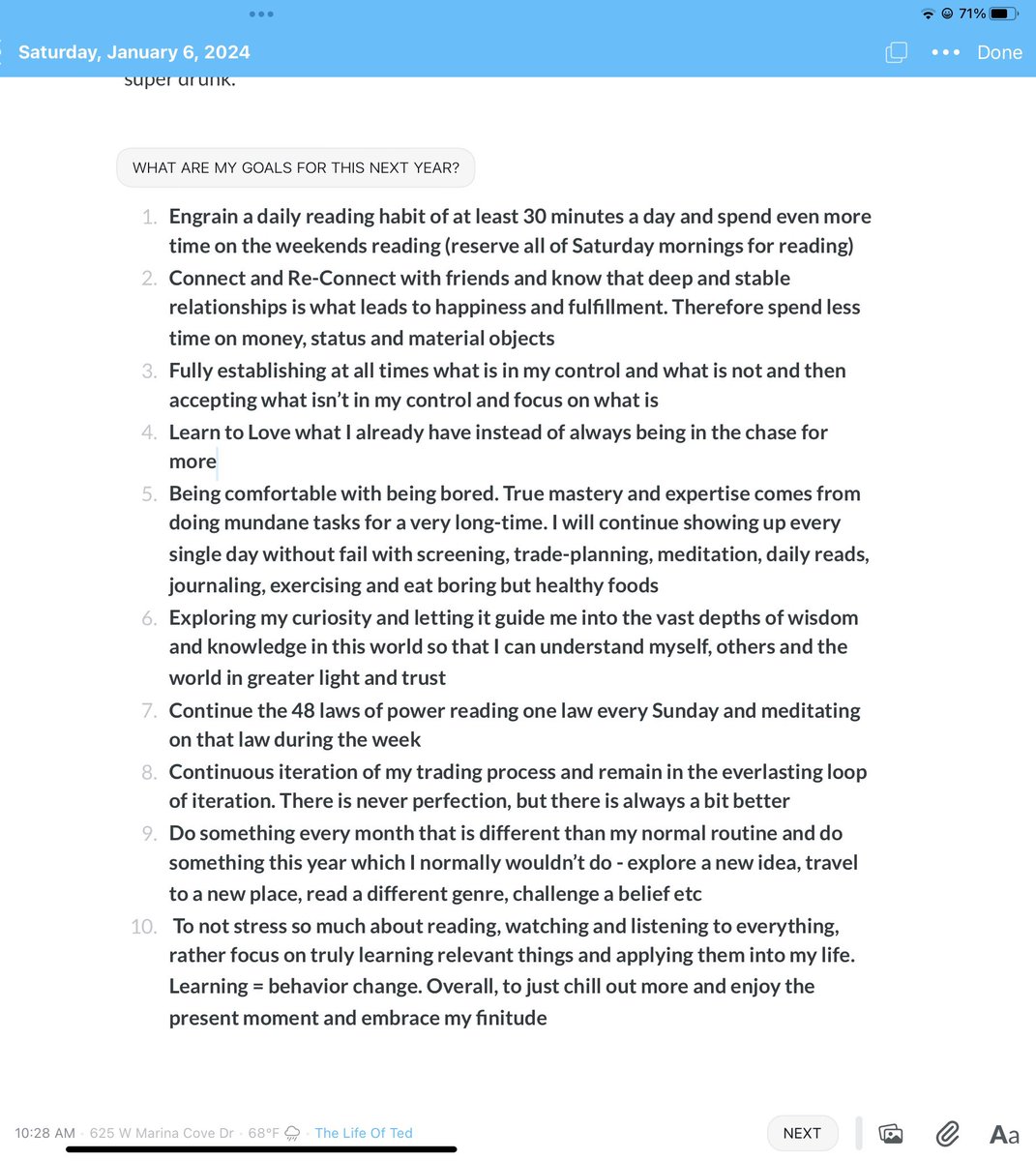 TedHZhang's tweet photo. 10 Personal, Intellectual and Career Goals for 2024.
What are some of yours? https://t.co/cu6o0m70oI