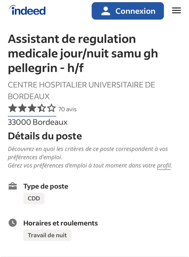 AFARM_SAMU's tweet photo. [ 🏥 Offre d'Emploi - #ARM 🏥 ]

#AFARM #appelsurgencessante #SAMU #regulationmedicale #urgences

Le #samu33, CHU de #BORDEAUX  
Le #samu10, CH de #Troyes 
Sont en recherche d'ARM pour leur #CRRA15 https://t.co/IXDe9HQ6Zn