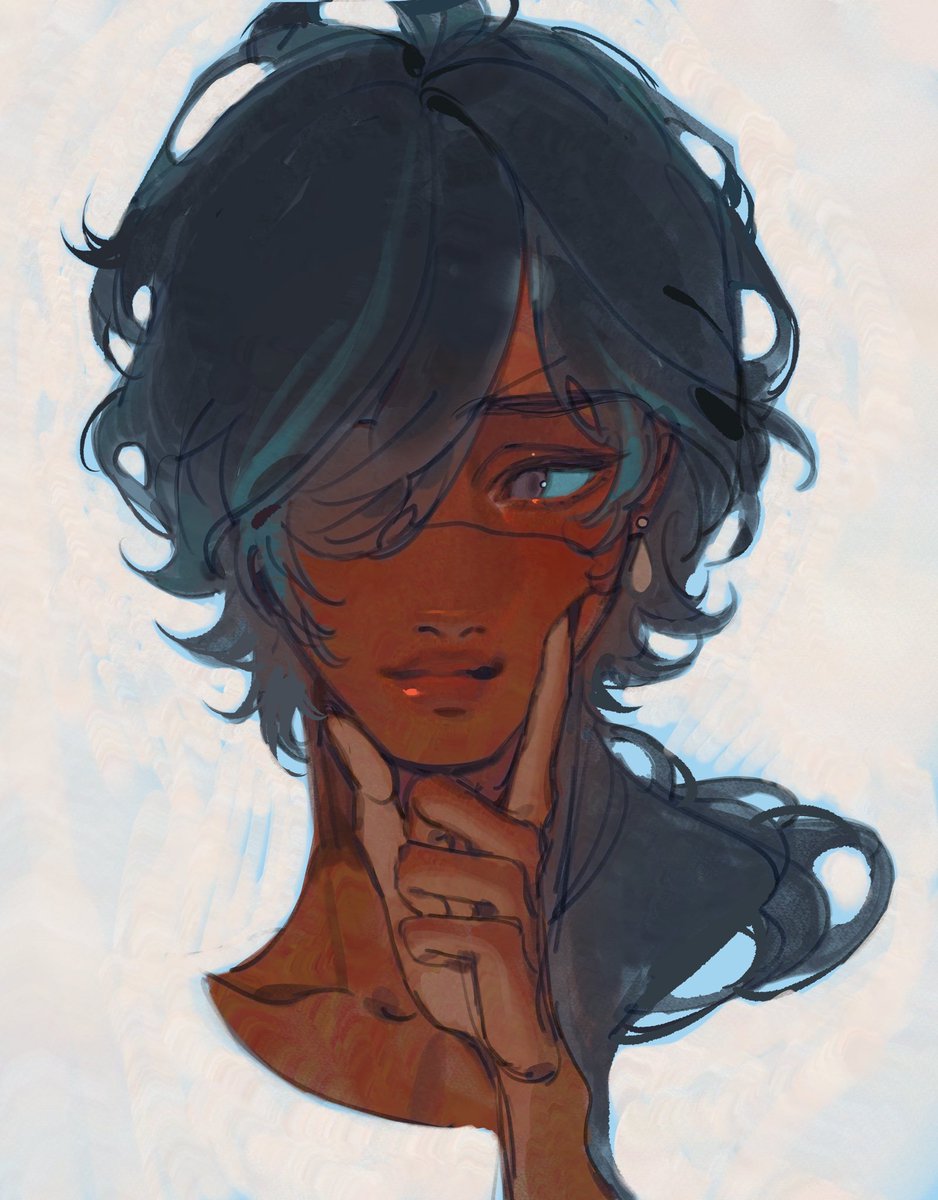 His aegyo……. (This is just skin practice I drew at midnight)