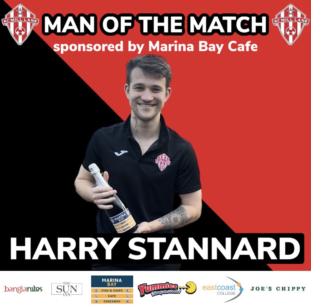 <a href="/JordanWoolston/">Jordan Woolston</a> <a href="/RichieFabian/">®fabzz</a> <a href="/james_daniels9/">James Daniels</a> <a href="/ellis_platten/">Ellis Platten - AwayDays</a> Today’s Marina Bay Cafe man of the match was awarded to <a href="/HazzaStannard/">Harry</a> 

🔴⚫️