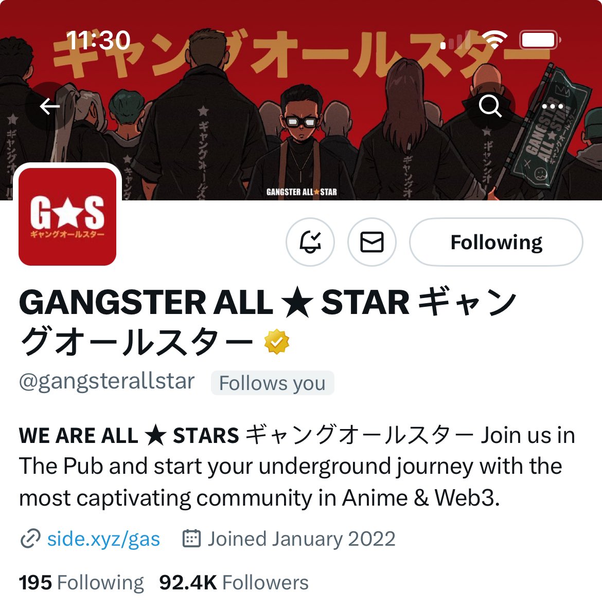 ghostdotxyz's tweet photo. Gm gm!

Woke up to a follow back from @gangsterallstar! Stoked to be 1/195 🙏 

#GASisWATCHING 👁️ https://t.co/CEzkhcPDCg
