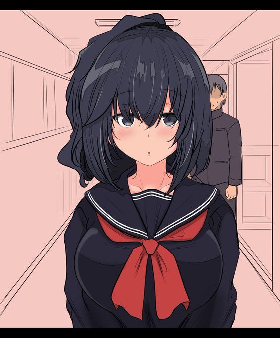 Q.これはなんですか?

A.寝取られ、寝取り漫画もどきの導入に使いたいなぁって思ってるやつです。

後ろに立っているのは
『今の彼氏くん』
です。

君と話す彼女に何故か不安になっているね不思議だね。 