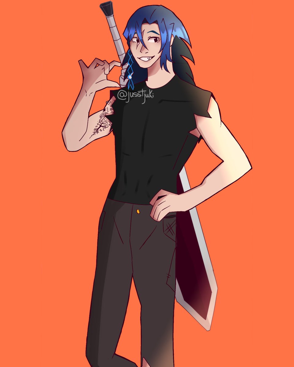jusstjuki's tweet photo. Got comissioned to draw this fella with a sword 
#digitalartist #digitalart #artistsontwitter #artwork #characerart #characterillustration #comission #comissionsareopen https://t.co/1xO4N40q9D