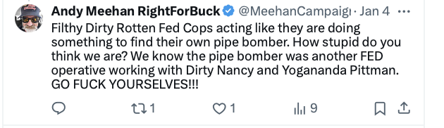 jgcOCANADA's tweet photo. This is emblematic of the #PA01 extremist MAGA vote that #Unrepresentative @RepBrianFitz has swerved far right to cater to before the 2024 primary.
Lies, delusion and simmering anger in #PA01 -- And Fitzpatrick is #SilentBrian on #January6th https://t.co/y8nLdzgEKj