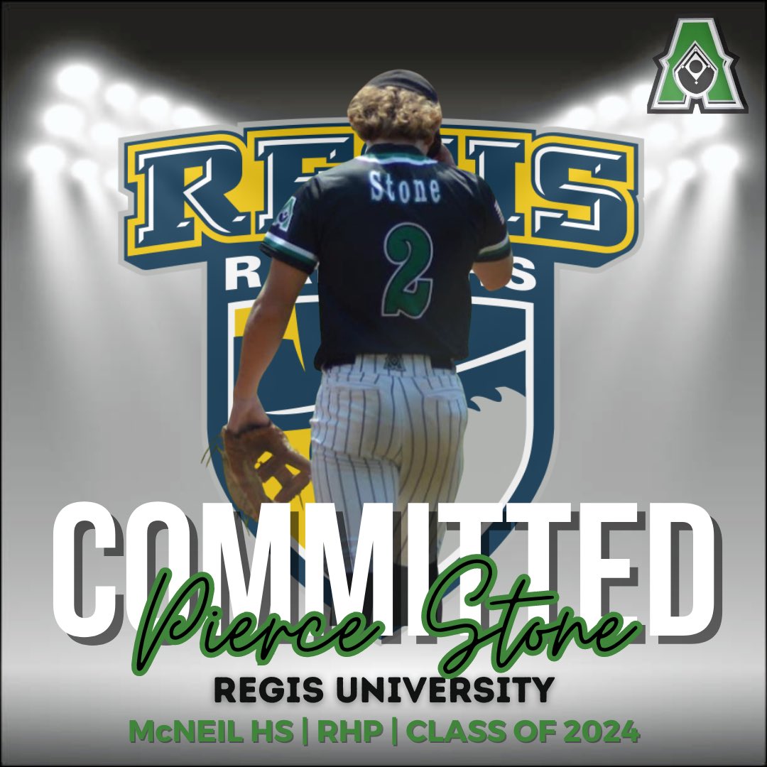 ActionBaseball's tweet photo. COMMITTED.
CONGRATS to @PierceStone2 for his commitment to continue his academic & baseball career w/ @RegisUBaseball โพ๏ธ what a tremendous accomplishment - weโre proud of you! The Rangers are definitely getting a hard worker both on + off the field ๐๐ผ๐๐ผ
#actionbaseball https://t.co/sKkQjBSVvk