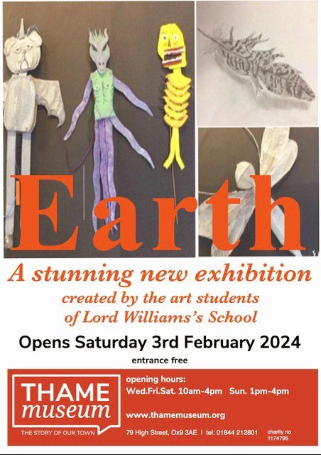 New exhibition opening in 4 weeks time on Saturday 3rd Feb Thame Museum #visitthame #thamemuseum #historyofthame #art #localart #lordwilliams #schoolart thamemuseum.org Free Admission