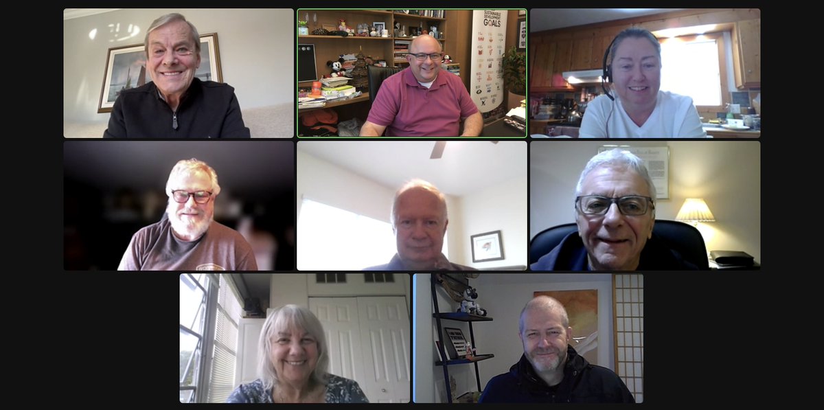 Thanks to former @FCM_online President @clarksomerville for hosting a reunion call today with former Presidents who were able to join! Lots of great memories going back as far as 1996/97. Look forward to connecting again & talking abt local gov'ts from coast to coast to coast!