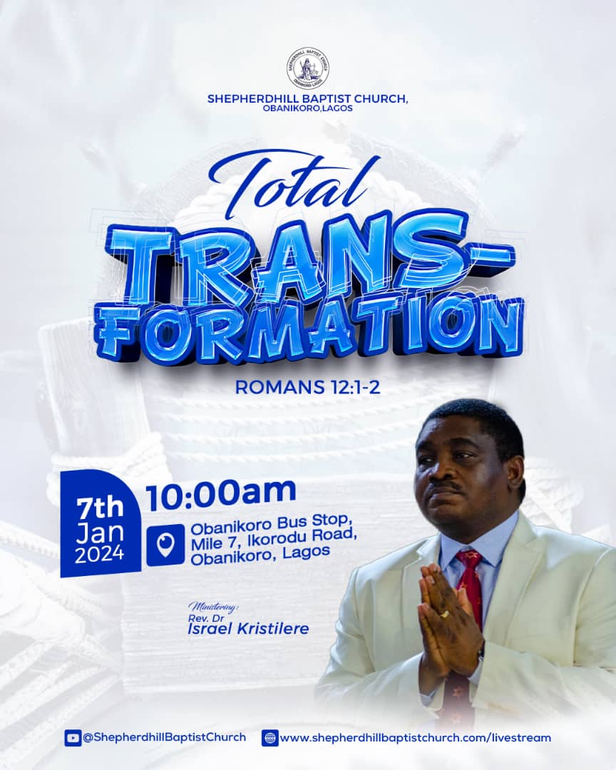 Shepherdhill_BC's tweet image. Tomorrow is our first Sunday service for 2024.
Join us for our Sunday service and the first day of our New Year Revival programme.

#TotalTransformation #SBC #Baptist #SundayService #YearOfTransformation #Revival