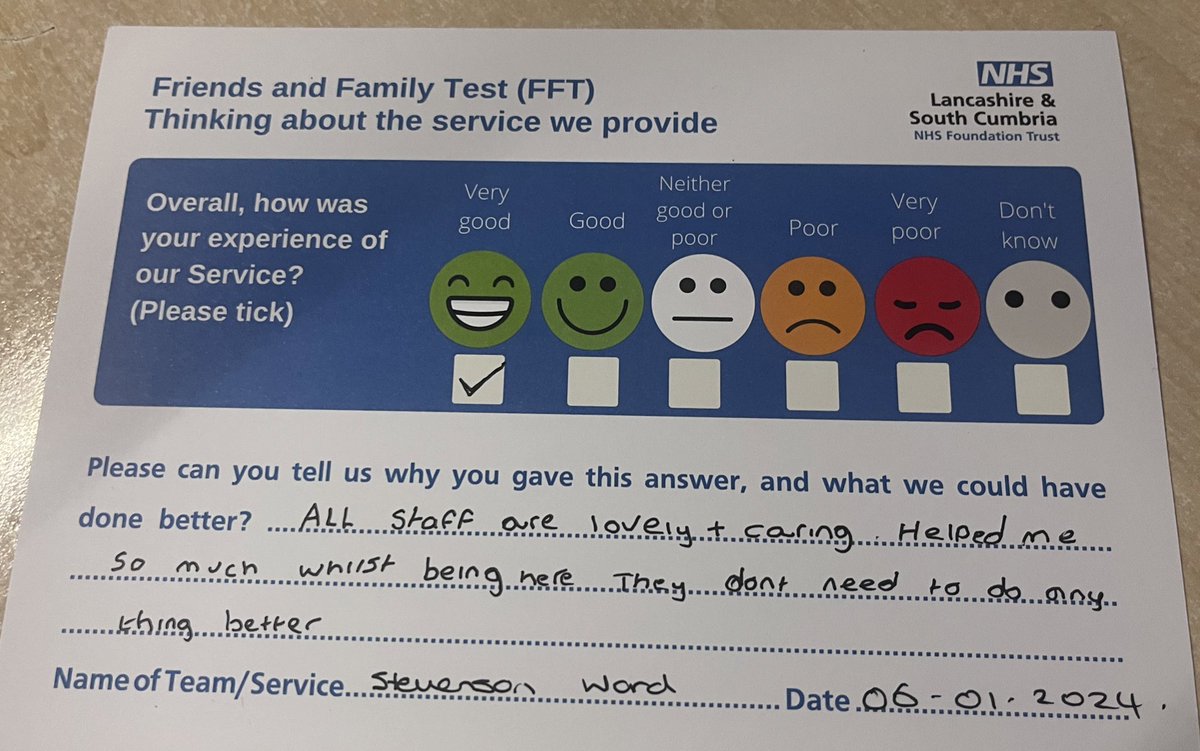 meg_wilson19's tweet photo. Brightened the ward’s Saturday receiving this lovely feedback. Well done team 🤍 @StevensonWard1 @mdahc1978 @NemeaJade @RomyIreton @WeAreLSCFT https://t.co/MHOFMGZOaJ