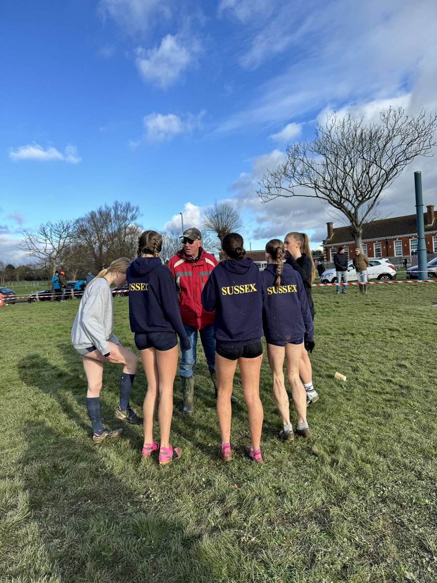 . <a href="/SussexAA/">Sussex Athletics</a> #CrossCountry Champs at #Bexhill today - soggy &amp; boggy for a super tough run, but these incredible girls just kept on going. 
🥇 🥈 🥉 for Ava, Esme &amp; Rosie 
🥇 🥈 🥉 for <a href="/LewesAC/">Lewes AC</a> <a href="/CrawleyAthletic/">CrawleyAthleticClub</a> &amp; #Worthing 
Well done girls (&amp; coaches!), that was amazing. #running