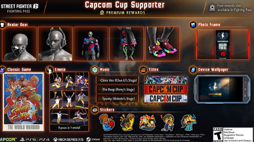 LiveAtenium's tweet photo. Le #FightingPass mensuel du jeu #StreetFighter6 est dispo sur le thème de la Capcom Cup jusqu'au 26/01/2024. 👊 https://t.co/jYbnaFTRU0