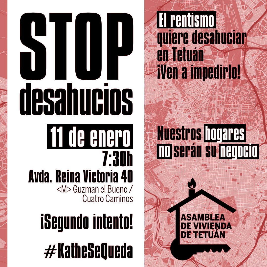 SVTetuan's tweet photo. 🚨ALERTA DESAHUCIO🚨

Dos semanas después de que la socialdemocracia anunciara por enésima vez el "fin de los desahucios a las personas vulnerables" volvemos a tener que salir a la calle para defender la vivienda. https://t.co/AtMR1cXUw2