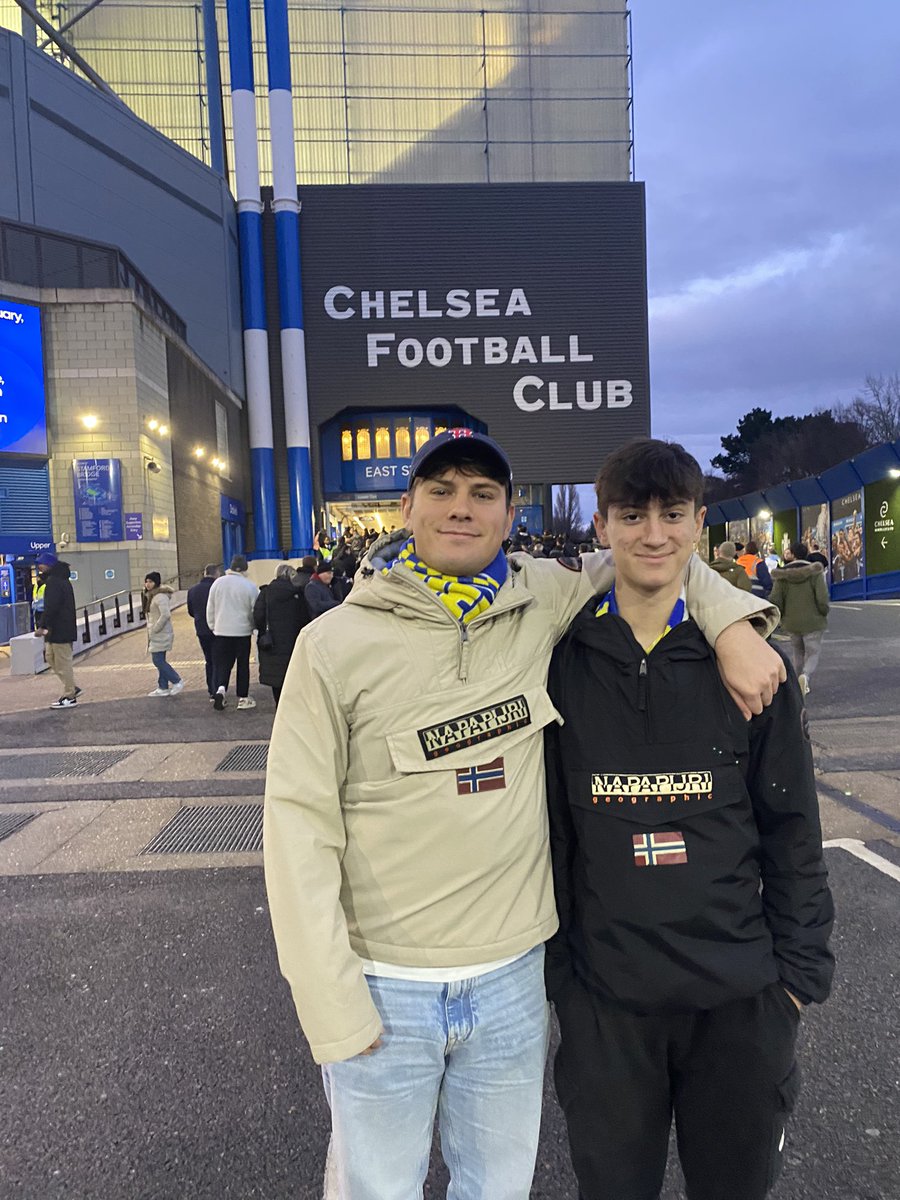 #CFCMATCHDAY with my two boys! C’mon the Chels!