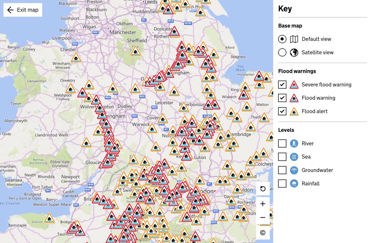 We’ve seen the water level peaks at our key gauging locations pass, but still a lot of water in the catchments making its way through - hence why there’s still #Flood warnings and alerts out.

Keep up to date 👉 check-for-flooding.service.gov.uk
