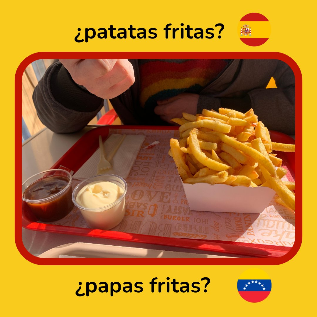 ¿papas fritas o patatas fritas? 

Sea cual sea, la dieta puede comenzar el lunes 😅