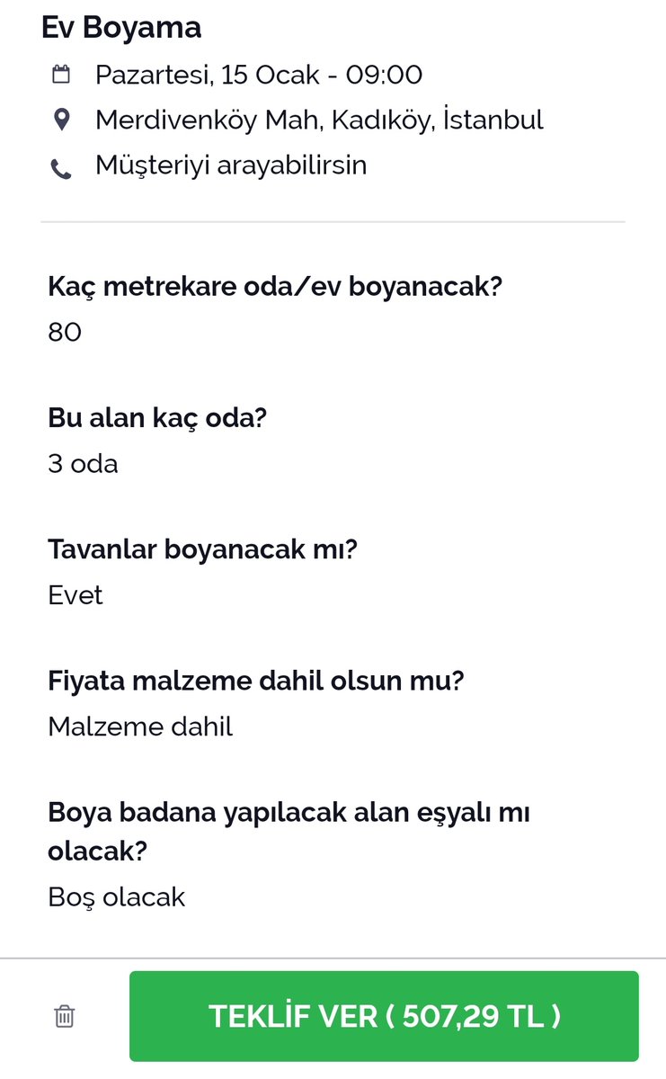 KyKerem38's tweet photo. @NikiNik31115749 @armutcom Niye alıyorlar biliyor musun 500 TL teklif verme ücreti almak için böyle bir saçmalık olabilir mi bir usta bu işi anlasabilmesi için 500 TL fazla söylemek zorunda https://t.co/04CERElcx3