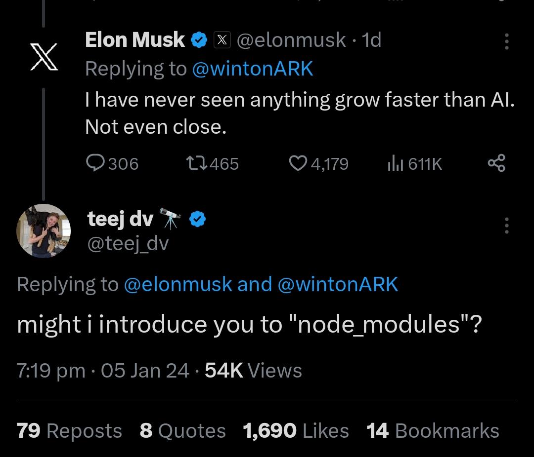 eloffd's tweet image. node_modules wins 😂