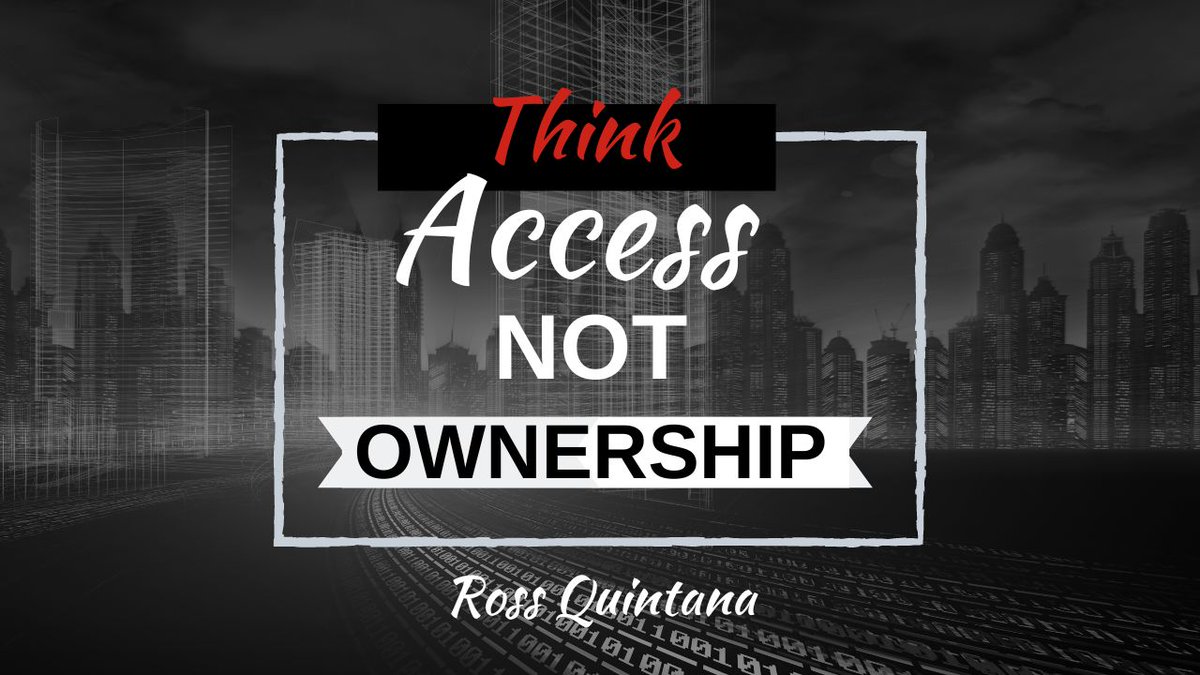 Millennials and Genz have a different set of values, beliefs, and wants. Owning things has never had less value. Think of your business proposition in the framework of access over ownership.

#InnovationCulture #MillennialMindset