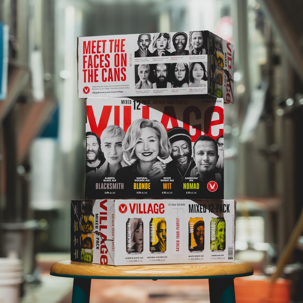Out with the old, in with the new!

The Village Mixed 12-Pack features award-winning Village beers—packaged in a fresh-looking new box. You'll find some different beers from our old mixer and a whole new look. Now available for purchase in our off-sales fridge and online store!