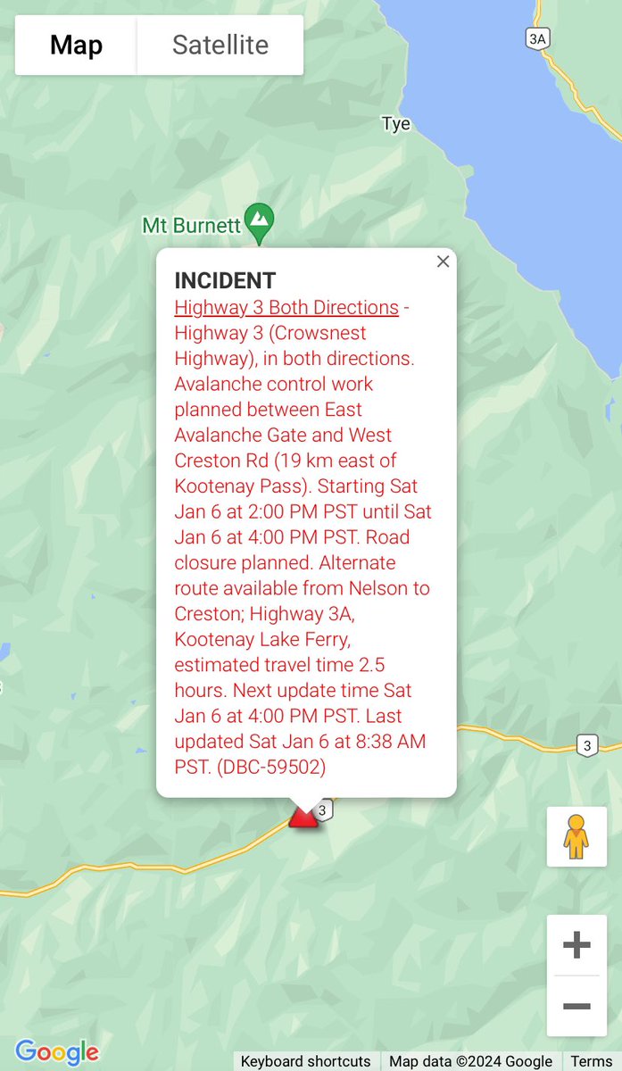Avalanche control 🏔️ ❄️ 🧨 🚜 planned for #bchwy3 #KootenayPass 2-4pm PST.

Check @DriveBC_K for info and updates. 

#kootenays #bcstorm