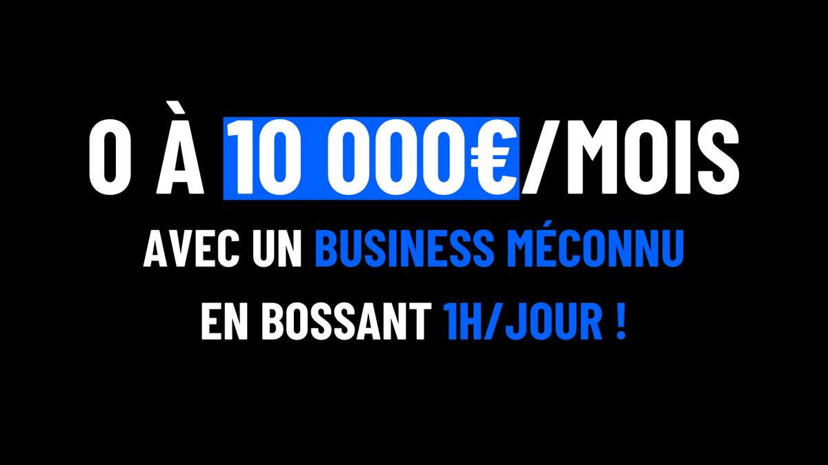 N’importe qui peut faire plus de 10'000€/mois avec ce business méconnu. 💰

Cela avec 0€ en poche. 🤯

Tu as juste besoin d’1h/jour.

Pour obtenir l’accès à ce business :

RT + Commente “DM”
Follow <a href="/TheAlexCallen/">ALEX CALLEN</a> (pour le recevoir en DM).