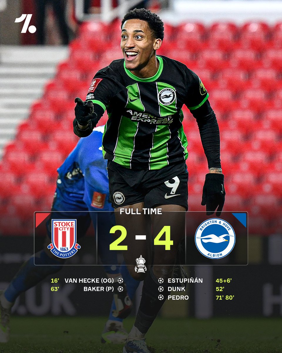 Brighton book their place in the fourth round of the FA Cup after seeing off Stoke in an entertaining clash 🔥🏆