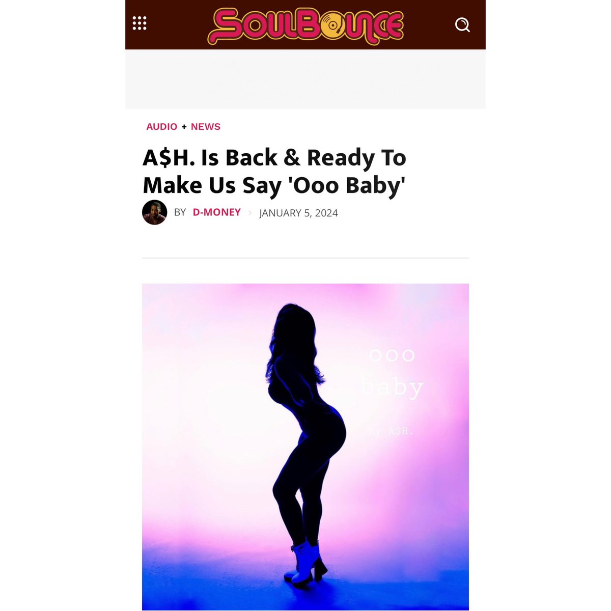 Many thanks to @SoulBounce ..beautiful🙏🏽
Full article - bit.ly/3RPYyA3 💌
Grateful for the love…run it up yallllll🚀
#ooobaby 💋💋💋💋 
spoti.fi/48Lvocv