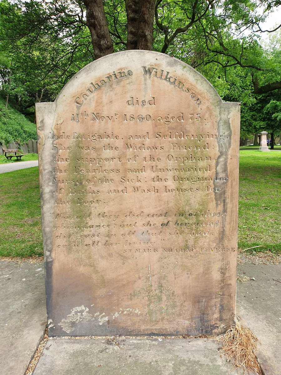 YOLiverpool's tweet photo. 😕 What's happened to Kitty Wilkinson's headstone? 

👎A shame to see it in such a state. #Liverpool https://t.co/Fbz4L2fiJU