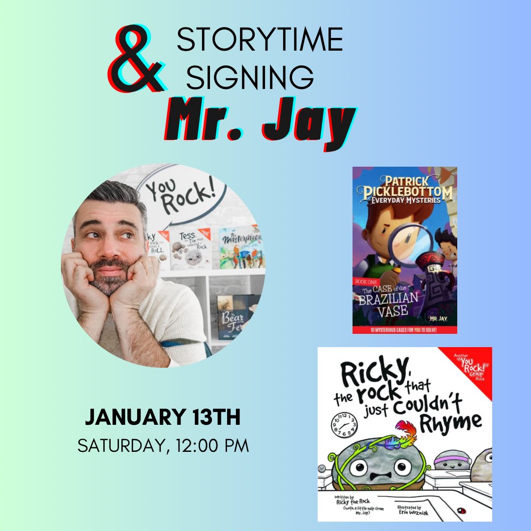 Next Saturday make sure you plan by to see the amazing Mr.Jay! 

He will also be doing a story time as well as a signing, so make sure to come say hi next Saturday at 12pm!

#booksigning #bnstorytime #childrensbooks #bnevents #saturdayactivities