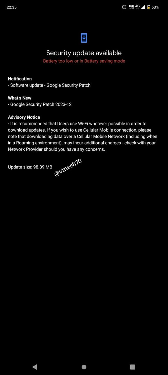 #NokiaX305G Dec 2023 Google security patch is available OTA to download and update for the device in India.. @NokiamobBlog @NokiaMobile @NokiamobileIN @Nokiapoweruser Hoping to get the #Android14 soon.. 🤞