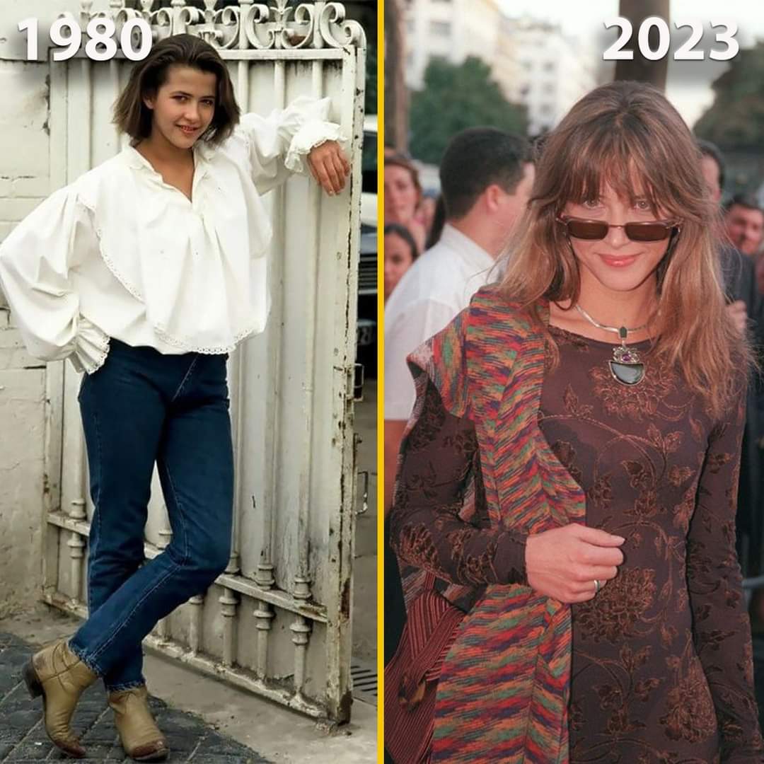 Sophie Marceau's Evolution: 1980 to 2024, image size:1080x1080