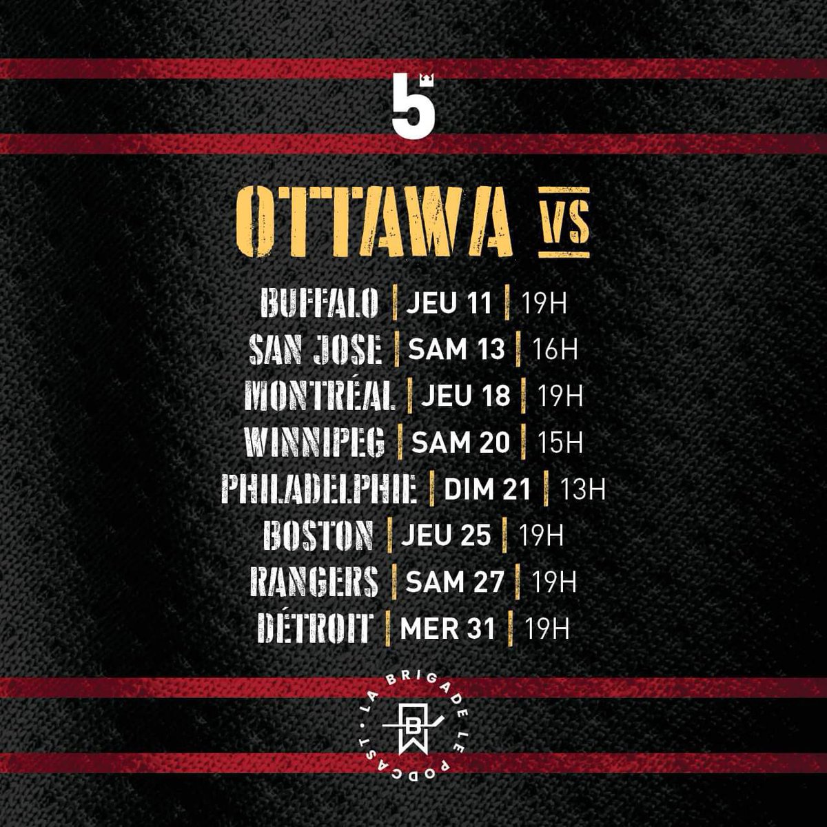 LaBrigadePod's tweet photo. Un grosse programmation pour le mois de janvier au #5eBaron et ça commence jeudi prochain contre les Sabres.
L’occasion parfaite pour aller essayer une de leurs bières de micro! 😋🍺 https://t.co/nBkD4qVyxY