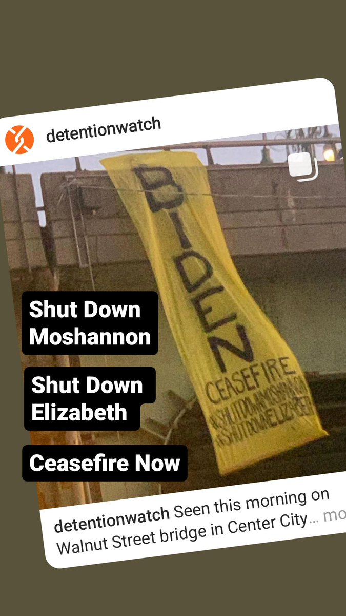 PaxChristiNJ's tweet photo. A message for @POTUS as he was in the Philly area yesterday- shutting down detention centers is the goal of a nationwide movement determined to #FreeThemAll. That means #FreePalestine too.
Thanks for the photo @detentionwatch
#ShutDownEDC
#ShutDownMoshannon https://t.co/9mr33w3iN9