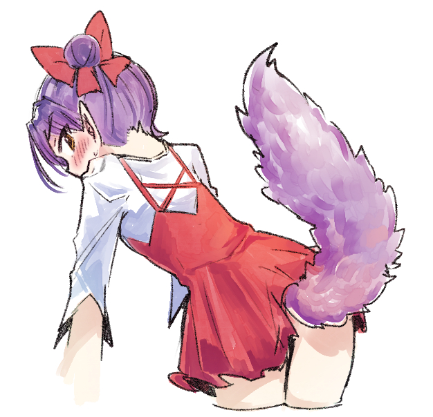 鬼太郎6期の猫娘に狸のような太めの尻尾が生えるとこを是非。尻尾はスカートからはみ出てるように。ww#odaibako_damenano104 