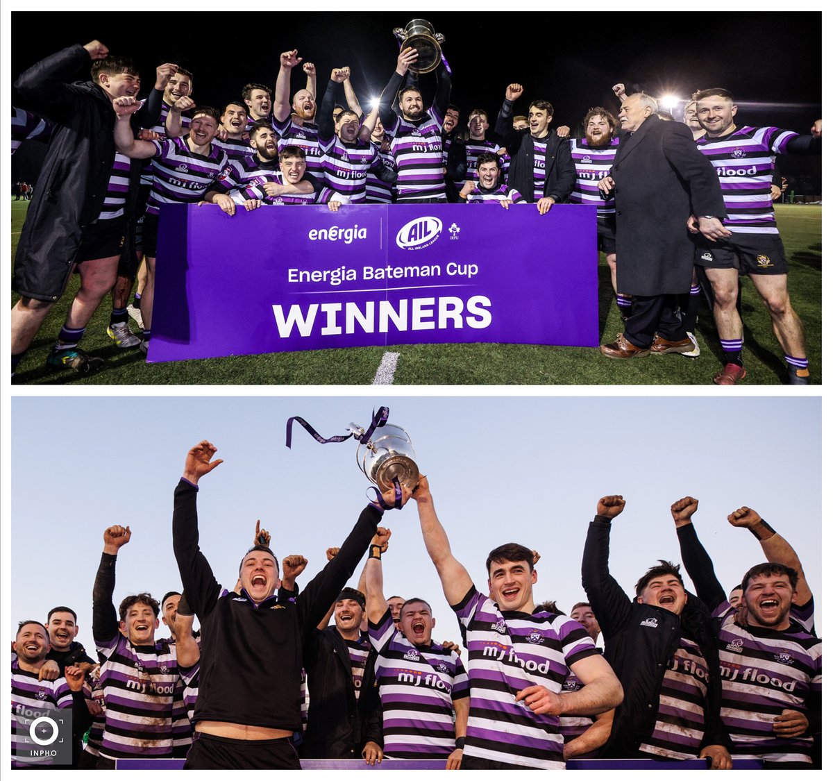 Back To Back 🏆➡️🏆 @terenurerugby celebrate defending their Bateman Cup crown with victory over Young Munster in Lakelands Park this afternoon! 📸 @bennnbrady