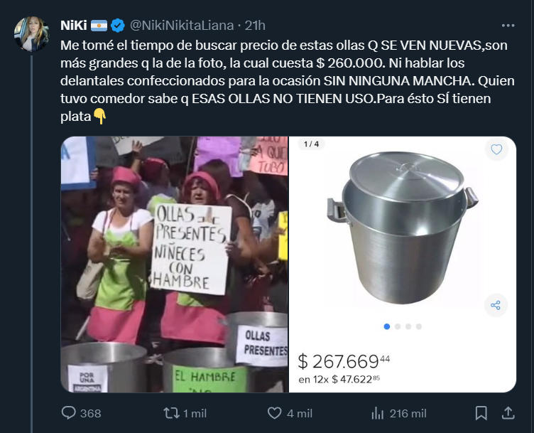 MrFlork_'s tweet photo. Las ollas se usan y después se limpian, manga de mugrosos. Cómo se nota que ni eso hacen en casa. https://t.co/RdvpDtzHYO
